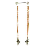 Gold-Tone Dangle And Stud Earrings Set AEME3