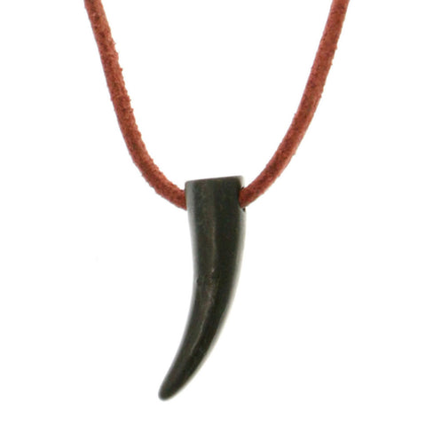 Tusk Pendant-Necklace Red & Black Colored #4165