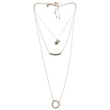 Stars Shine On Adjustable Length Multiple-Necklace-Set With Crystal Accents Colorful #4163