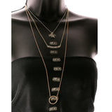 Stars Shine On Adjustable Length Multiple-Necklace-Set With Crystal Accents Colorful #4163