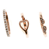 Rose Gold-Tone 3 Piece Ring Set AER4