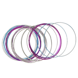 Glittery Multiple-Bangle-Bracelets Colorful #3673