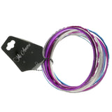 Glittery Multiple-Bangle-Bracelets Colorful #3673