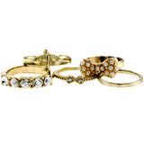 Gold-Tone 5 Piece Ring Set AEROR2