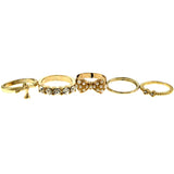 Gold-Tone 5 Piece Ring Set AEROR2