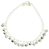 Bell Charm-Anklet Silver-Tone Color  #4052