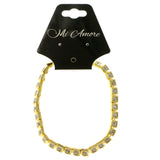 Gold-Tone Metal Tennis-Bracelet With Crystal Accents #3388