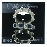 Silver-Tone & Multi Colored Metal Multiple-Rings #3642