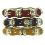Gold-Tone & Multi Colored Metal Multiple-Rings #3574
