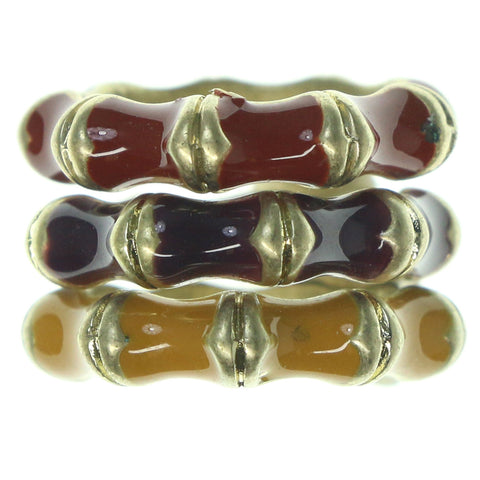 Gold-Tone & Multi Colored Metal Multiple-Rings #3574