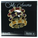 Gold-Tone & Multi Colored Metal Multiple-Rings #3574