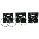 Silver-Tone & Gold-Tone Colored Metal Multiple-Earrings #3586