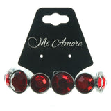 Stretch Bracelet With Crystal Accents  Red Color #3610
