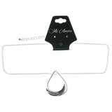 Adjustable Length Pendant-Necklace Silver-Tone Color  #3606