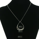 Adjustable Length Pendant-Necklace Silver-Tone Color  #3606