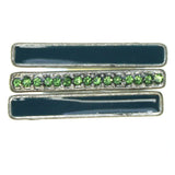 Silver-Tone & Blue Colored Metal Multiple-Rings With Crystal Accents #3643