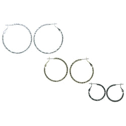 Silver-Tone & Gold-Tone Colored Metal Multiple-Earrings #3611