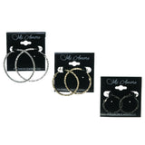 Silver-Tone & Gold-Tone Colored Metal Multiple-Earrings #3611