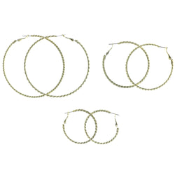 Gold-Tone Metal Multiple-Earrings #3582