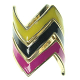 Gold-Tone & Multi Colored Metal Multiple-Rings #3597