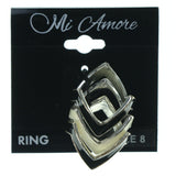 Black & White Colored Metal Multiple-Rings #3623