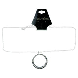 Adjustable Length Pendant-Necklace Silver-Tone Color  #3594