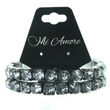 Stretch Bracelet With Crystal Accents  Silver-Tone Color #3617