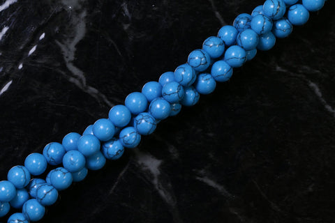 6mm Gemstone Rounds Turquoise Gr05