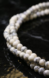 6mm Gemstone Rounds White Howlite Gr07