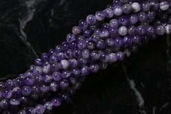 6mm Gemstone Rounds Amethyst Gr08