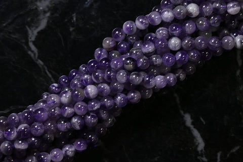 6mm Gemstone Rounds Amethyst Gr08