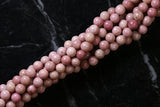 6mm Gemstone Rounds Rhodonite Gr10