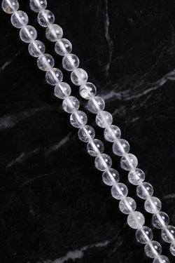6mm Gemstone Rounds Clear Quartz Gr11