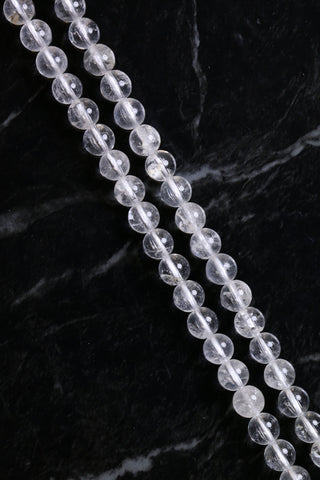 6mm Gemstone Rounds Clear Quartz Gr11