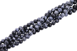 6mm Snowflake Obsidian Gemstone Round GR13