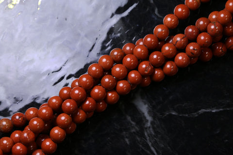 6mm Gemstone Rounds Red Jasper Gr18