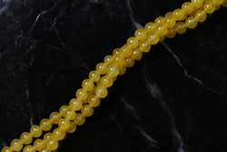 6mm Gemstone Rounds Yellow Jade Gr21