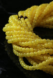 6mm Acrylic Gemstone Rounds Yellow Amber Gr28