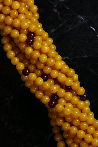 6mm Acrylic Gemstone Rounds Dark Amber GR29