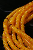 7x4mm Amber Gemstone Disc GR34