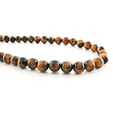 6mm Gemstone Rounds Tigers Eye Gr04