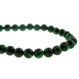 6mm Gemstone Rounds Malachite B GR14