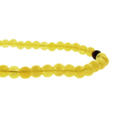 6mm Acrylic Gemstone Rounds Yellow Amber Gr28