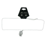 Adjustable Length Leaf Star Necklace-Earrings Set With Crystal Accents Silver-Tone Color #3542