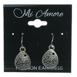 Flowers Leaf Love Multiple-Earrings With Crystal Accents Silver-Tone & Orange Colored #3762