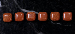 10X10mm Gemstone Spacer Goldstone Grs02