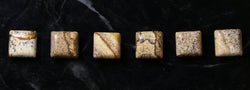 10X10mm Gemstone Spacer Picture Jasper GRS06