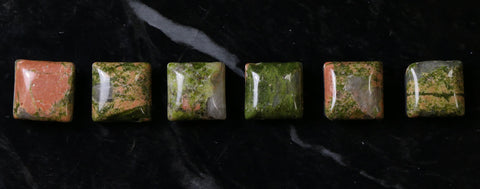 10X10mm Gemstone Spacer Unakite Grs07
