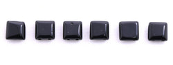 10X10mm Gemstone Spacer Black Stone Grs09