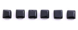 10X10mm Gemstone Spacer Black Stone Grs09